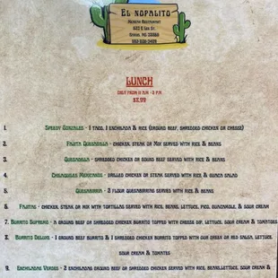 We have a delicious selection of lunch options!