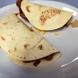 Carne Guisada and Bacon/Egg/Cheese Breakfast Tacos