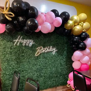 a happy birthday backdrop