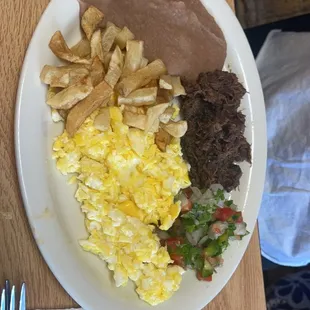 Barbacoa Breakfast Plate