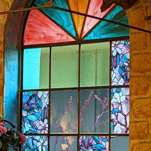 a stained glass window