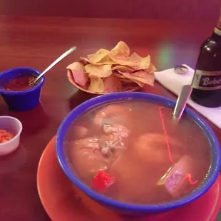 Caldo de salmon