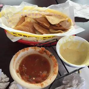 chips and queso was good and spicy.