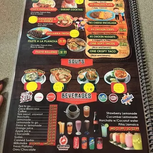 a menu for a mexican restaurant