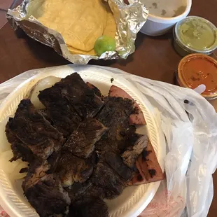 a plate of food on a table