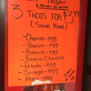 a menu for a mexican restaurant