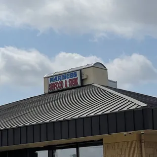 the roof of a restaurant
