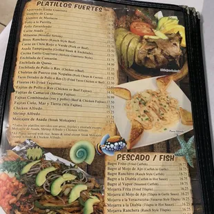 Fish and strong dishes