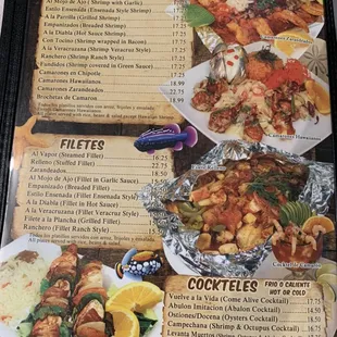 Shrimp cocktails and fish fillets