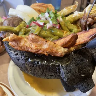 a bowl of food