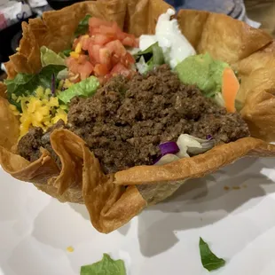 Mix Fajita Meat Taco Salad