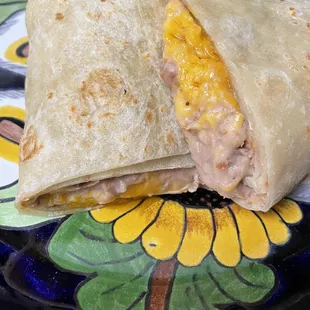 Bean and cheese burrito