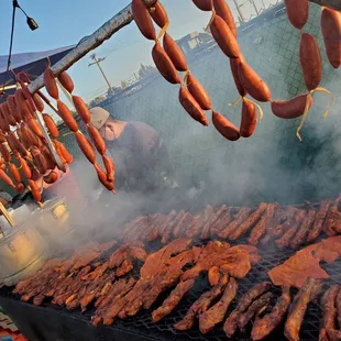 Look for the bbq smoke!