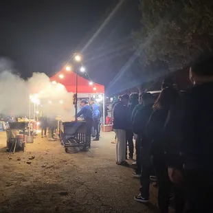 Saturday night line at 7:00 p.m.