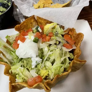 Fajitas taco salad