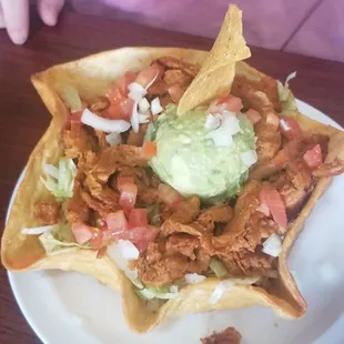 Vegan (soy chicken) Taco Salad