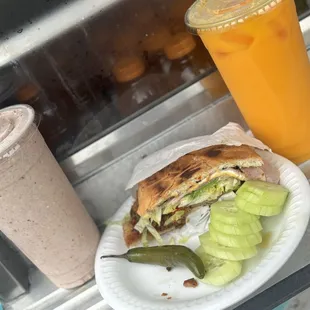 Torta  Agua water Mango Licuado bomba