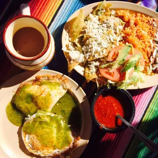 Green chilaquiles. Amazing taste, fresh all the way around.