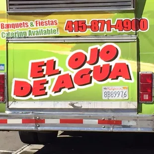 the back end of a food truck