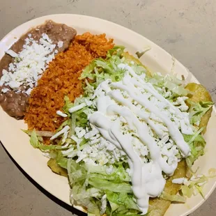 a plate of mexican food