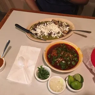 Delicious asada huarache and birria de res