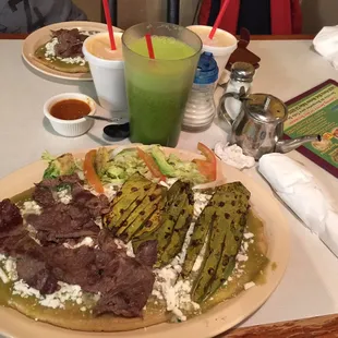 This is the super huarache, soo delicious. It was enough to for my husband and I