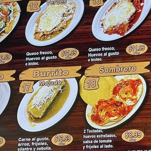 menu, pizza