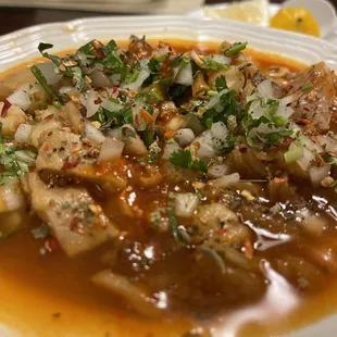 Menudo, great flavor! Definitely recommended.