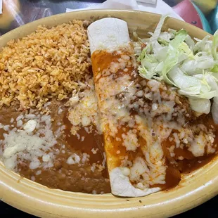 Beef Enchiladas and Tamale