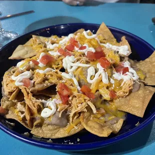 a plate of nachos