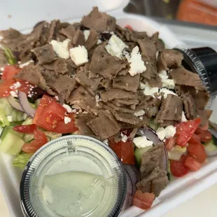 Greek gyro salad