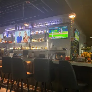 The bar area