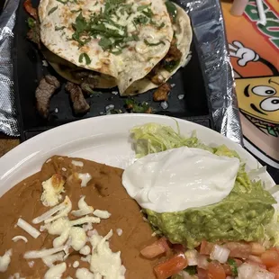 2 Quesadillas chicken &amp; steak