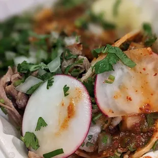 a close up of a plate of food