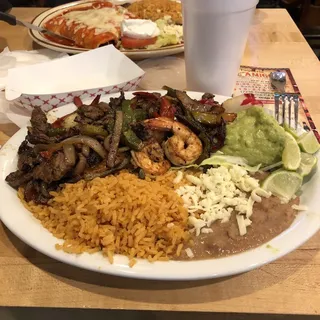 STEAK AND SHRIMP FAJITAS