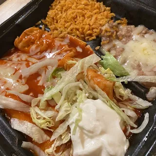 3 Red Sauce Enchiladas