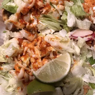 2 Sopes with Rice and Beans