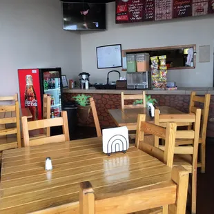 The TV she kept watching from behind the counter