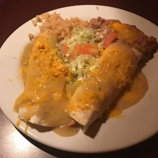 Pork and guacamole burrito