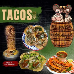 a variety of tacoss
