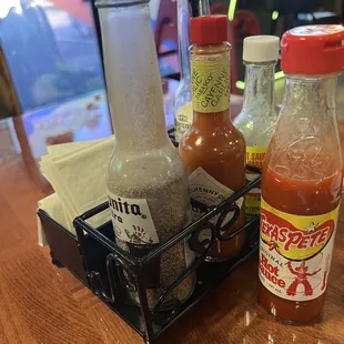 Sauces on the table