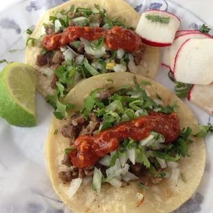 Carne asada tacos.