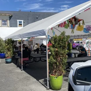 Outdoor dining patio