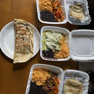 a variety of food items