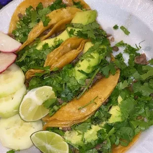 Tacos were amazing! Very friendly staff! Fast service.  The beans &amp; quesadillas are my favorite besides, the tacos(asada)