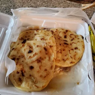 Chicken and Pork pupusas