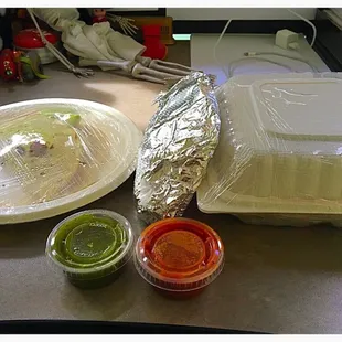 Nicely packaged for to-go!!