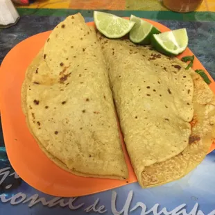 Huge tacos with handmade tortillas! Yum!!