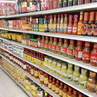 a variety of sauces