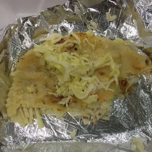 Half eaten pupusa, oops...